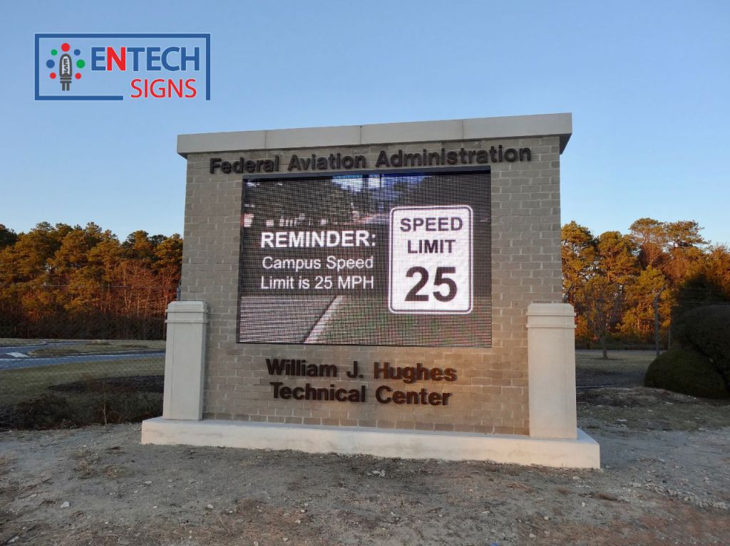 LED Signs Improves Safety by Reminding Drivers of the Campus Speed Limit!
