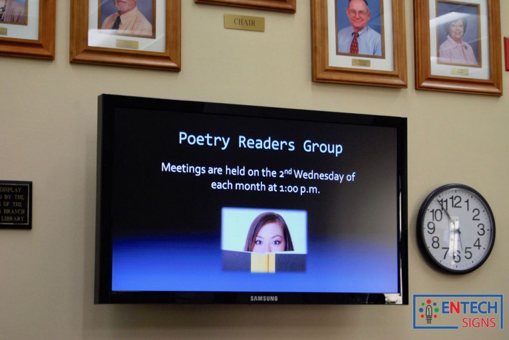 Indoor LCD Signs for Libraries