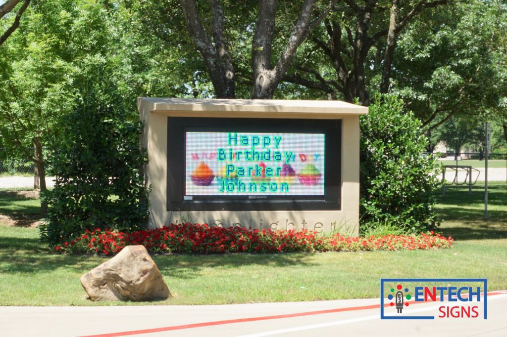 Make Kids feel special with Personal Birthday messages on a LED Sign!