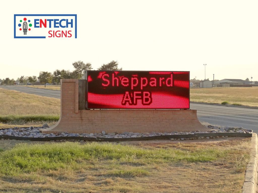 LED Signs for Air Force Bases Greet Employees, Visitors and Special Guest!